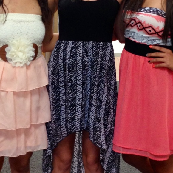 Black & White High Low Dress - Picture 6 of 6